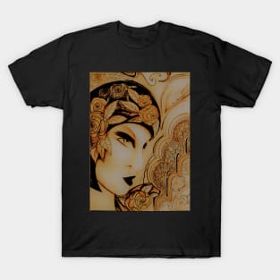 ART DECO FLAPPER WITH CAP GOLD T-Shirt